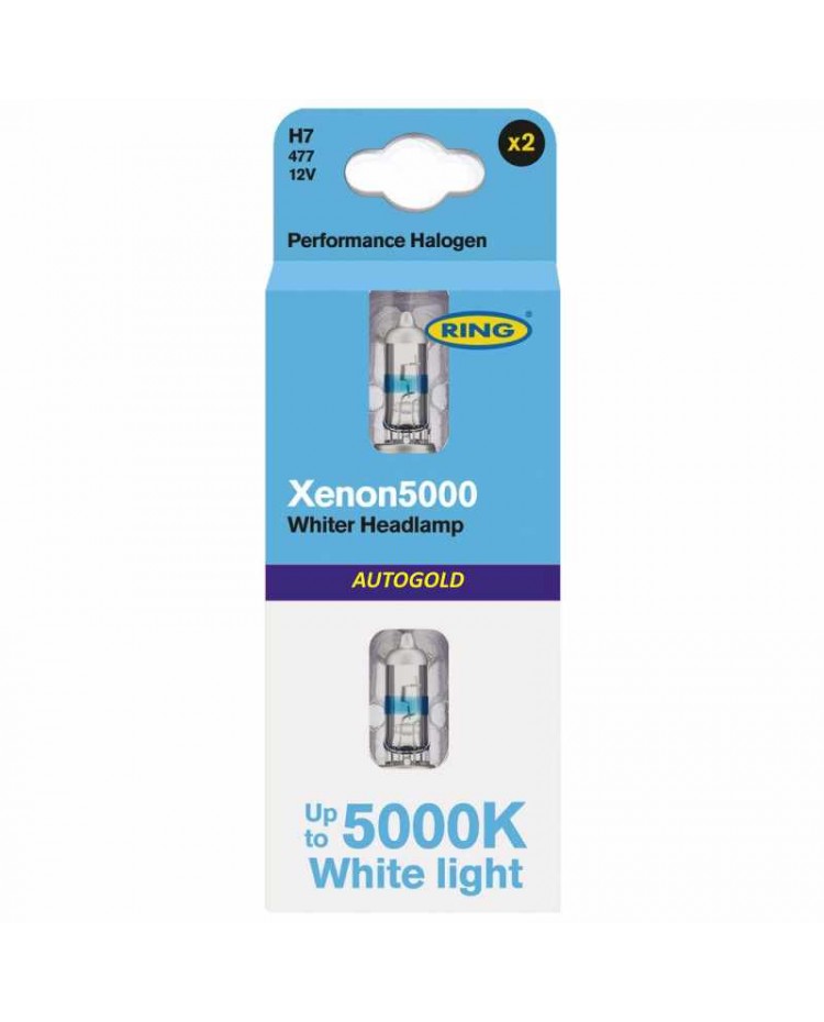 RING H7 XENON 5000 - coppia lampade alogene 5000K 12v