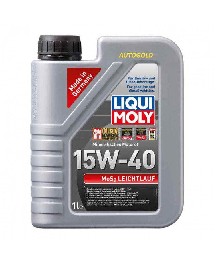 LIQUI MOLY 15W-40 Leichtlauf Olio motore minerale al MoS2 15W40